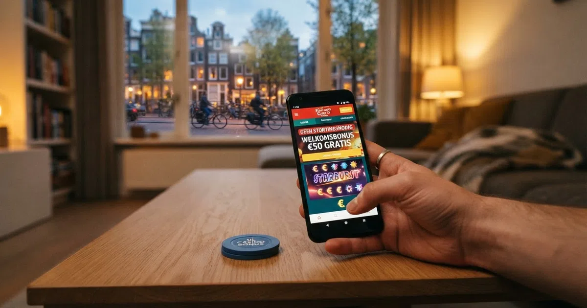 Een overzicht van Nederlandse online casino's met een no deposit bonus in 2026 — logo's van Kansino, One Casino en TOTO Casino prominent in beeld