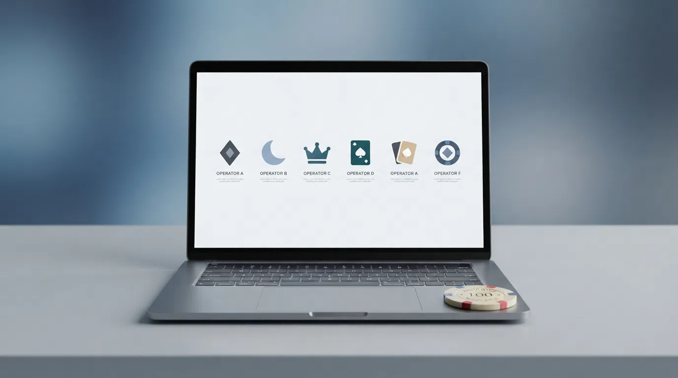 Een overzichtelijke rij logo's van Nederlandse Koa-vergunde online casino's op een scherm