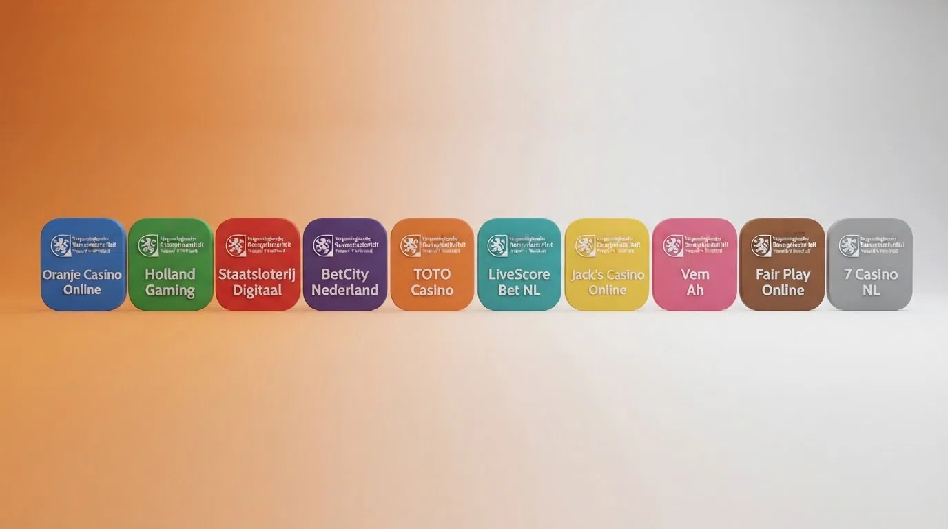 Een overzicht van de logo's van Nederlandse online casino's met een Ksa-vergunning die het Aviator crash spel van Spribe aanbieden
